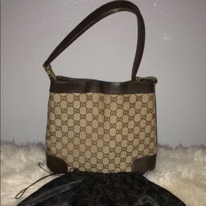 Authentic GG monogram Gucci satchel